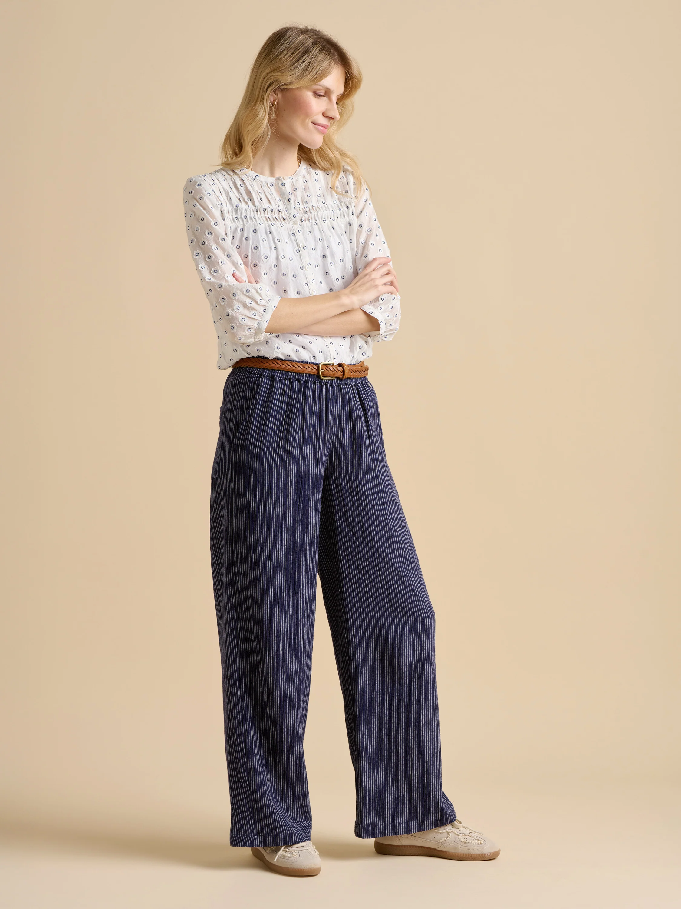 Wide Leg Stripe Trouser - Image 4