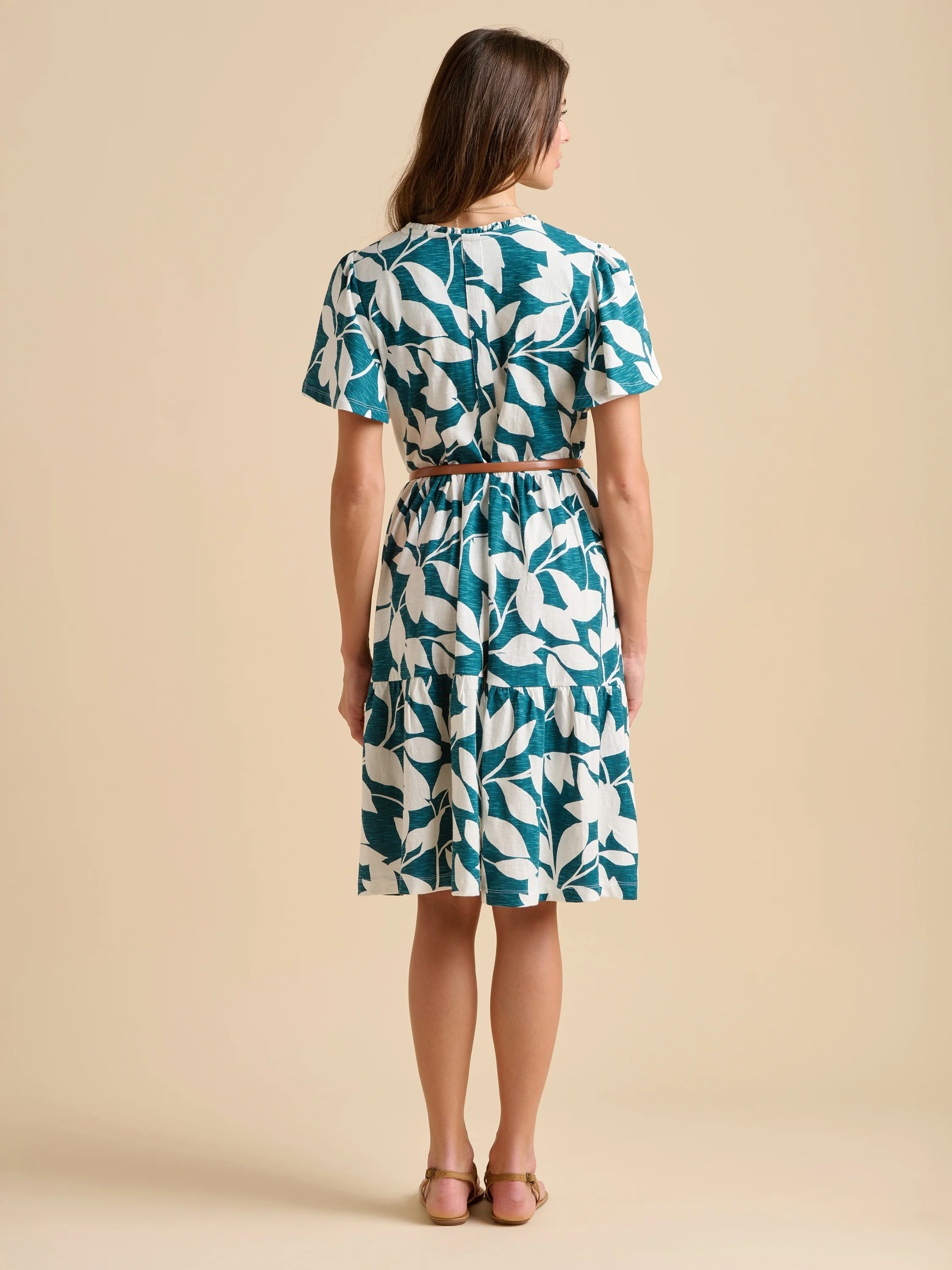Woodland Leaves Knee Length Dress - Image 3
