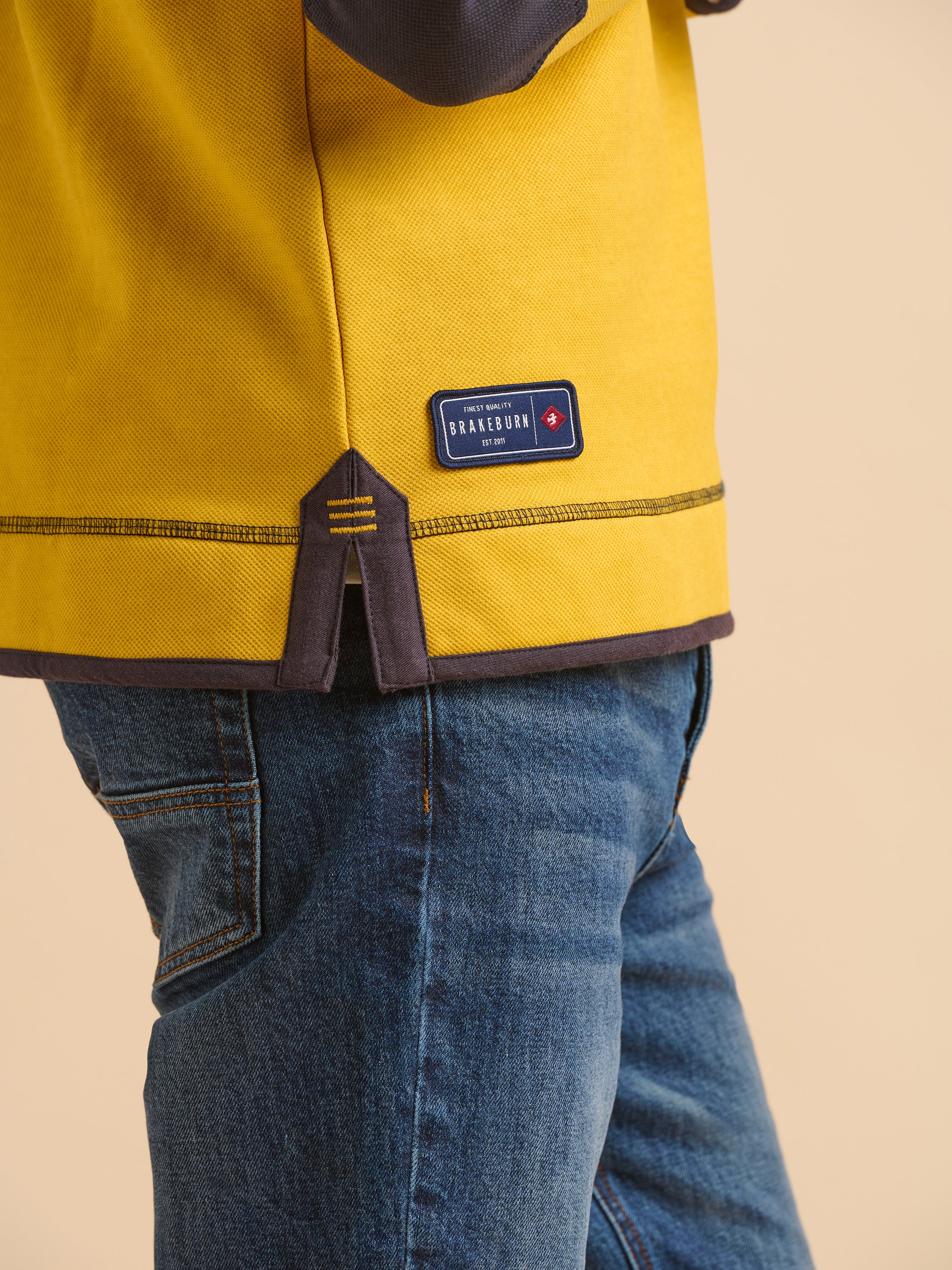 Yellow Pique Quarter Zip - Image 3