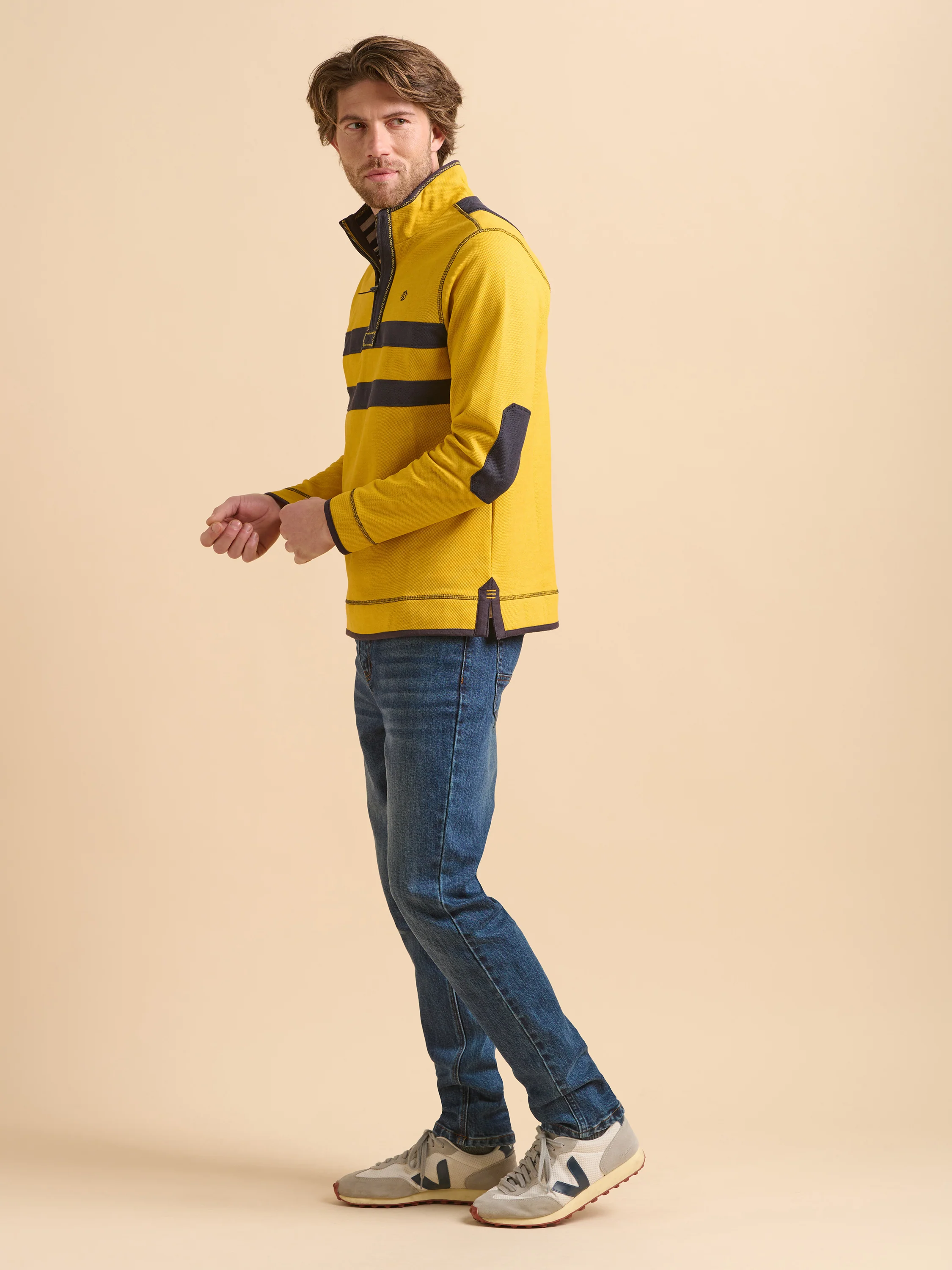 Yellow Pique Quarter Zip - Image 5