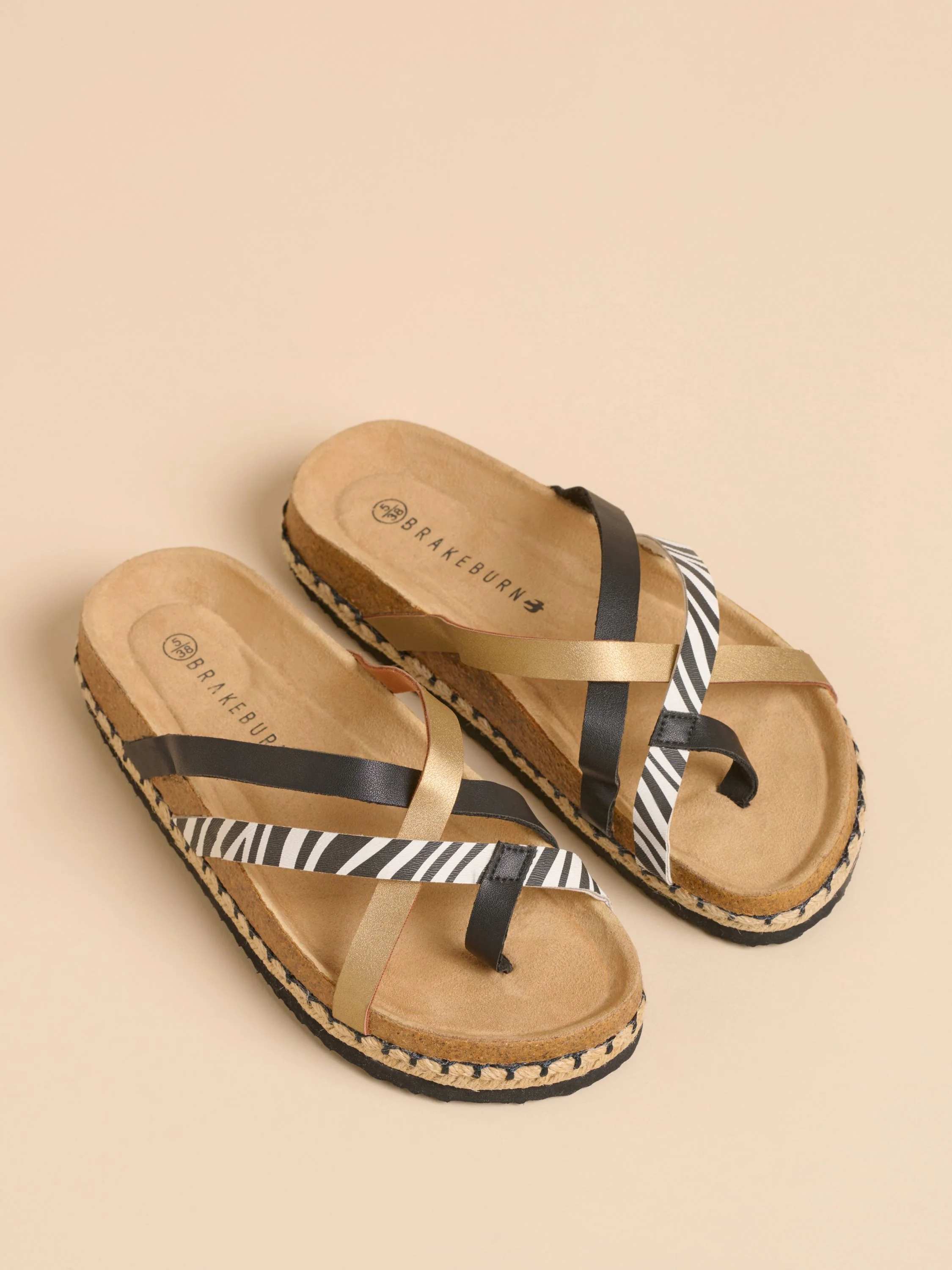Zebra Multi Strap Sandals - Image 4